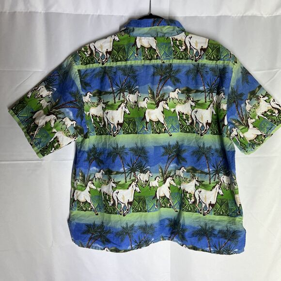 Roper Western Short Sleeve Button Up Wild Horses Size Large - Picture 4 of 5